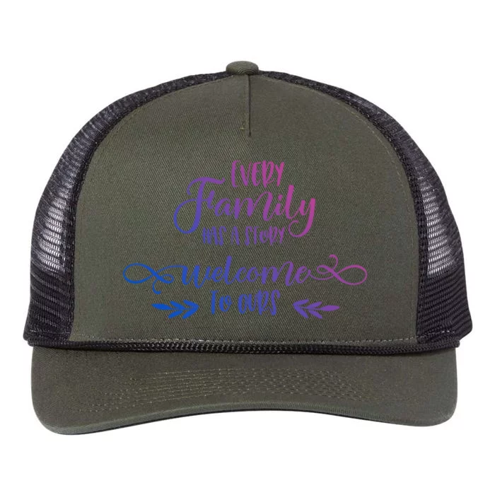 Every Family Has A Story Gift Family Quotes Cute Gift Retro Rope Trucker Hat Cap