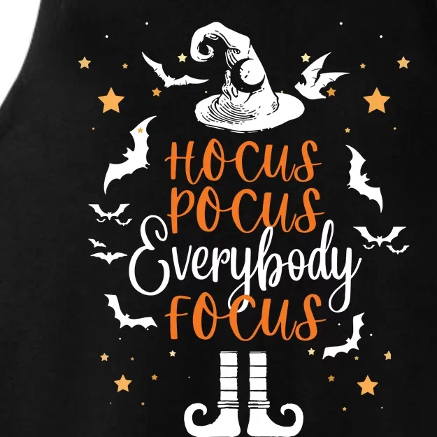 Everybody Focus Halloween Teacher Ladies Tri-Blend Wicking Tank