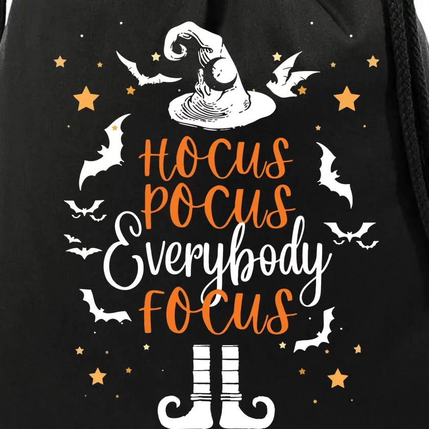 Everybody Focus Halloween Teacher Drawstring Bag