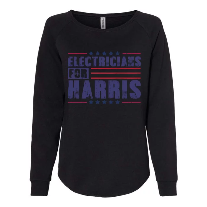 Electricians For Harris President Election 2024 Kamala Cute Gift Womens California Wash Sweatshirt