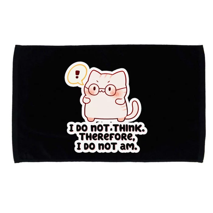 Ellie Furrington I Do Not Think Therefore I Do Not Am. Microfiber Hand Towel