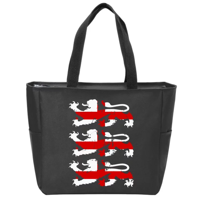 English Football Internaenglish Footbational Lion Cross Flag Soccer Team Premium Zip Tote Bag