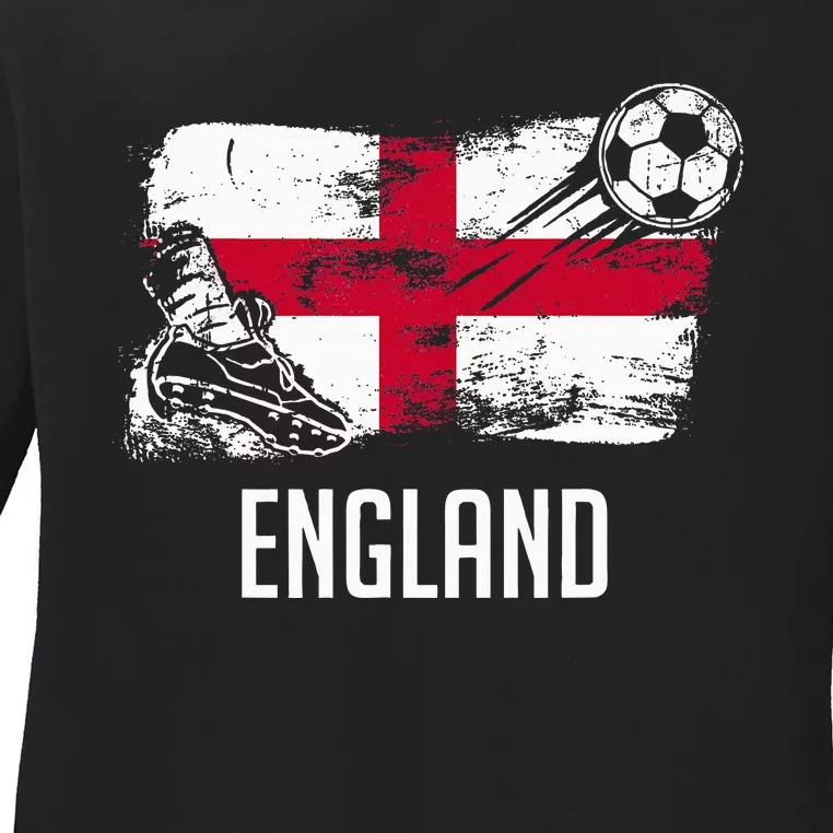 England Flag Jersey England Soccer Team England Ladies Long Sleeve Shirt