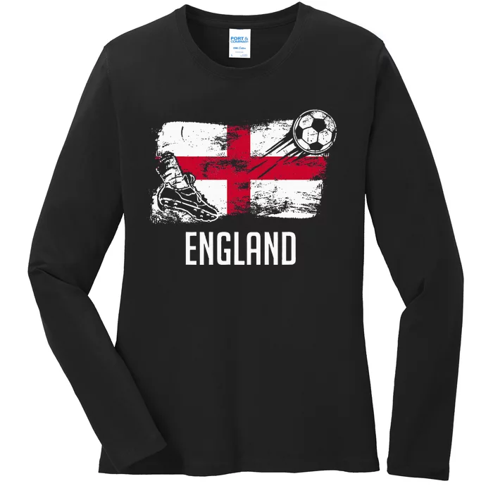 England Flag Jersey England Soccer Team England Ladies Long Sleeve Shirt