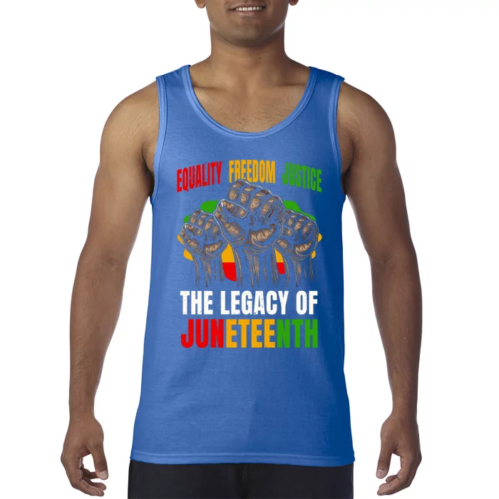 Equality Freedom Justice The Legacy Of Junenth Gift Tank Top