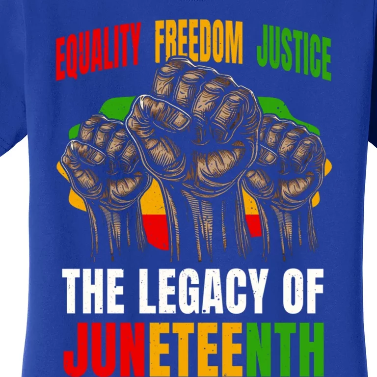 Equality Freedom Justice The Legacy Of Junenth Gift Women's T-Shirt