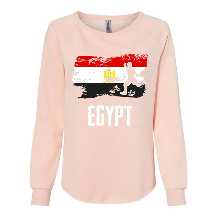 Egypt Flag Jersey Egyptian Soccer Team Egyptian Womens California Wash Sweatshirt