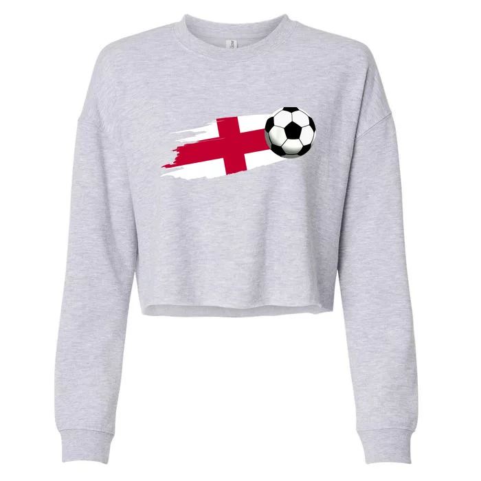 England Flag Jersey England Soccer Team England Cropped Pullover Crew