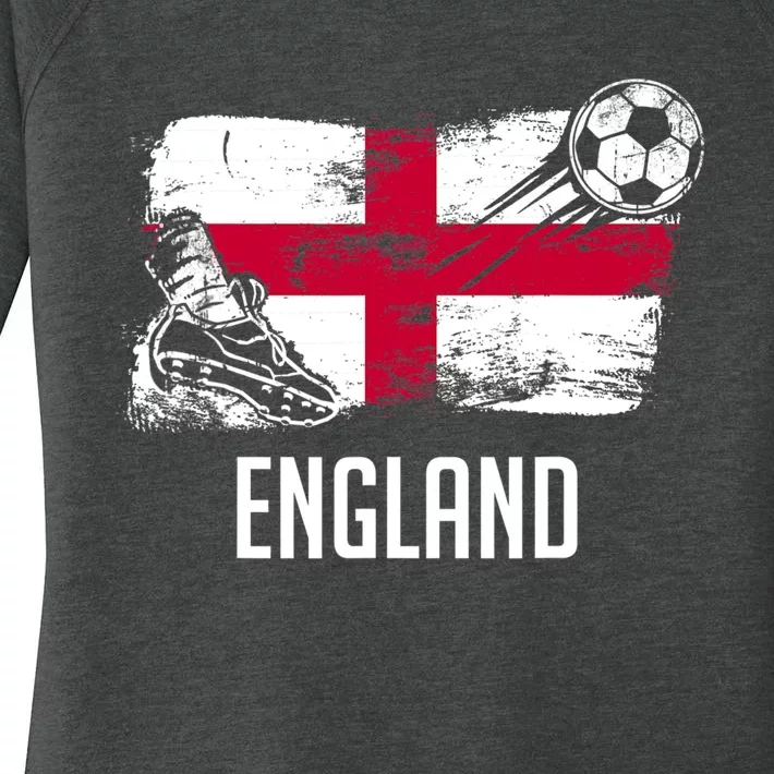 England Flag Jersey England Soccer Team England Women's Perfect Tri Tunic Long Sleeve Shirt