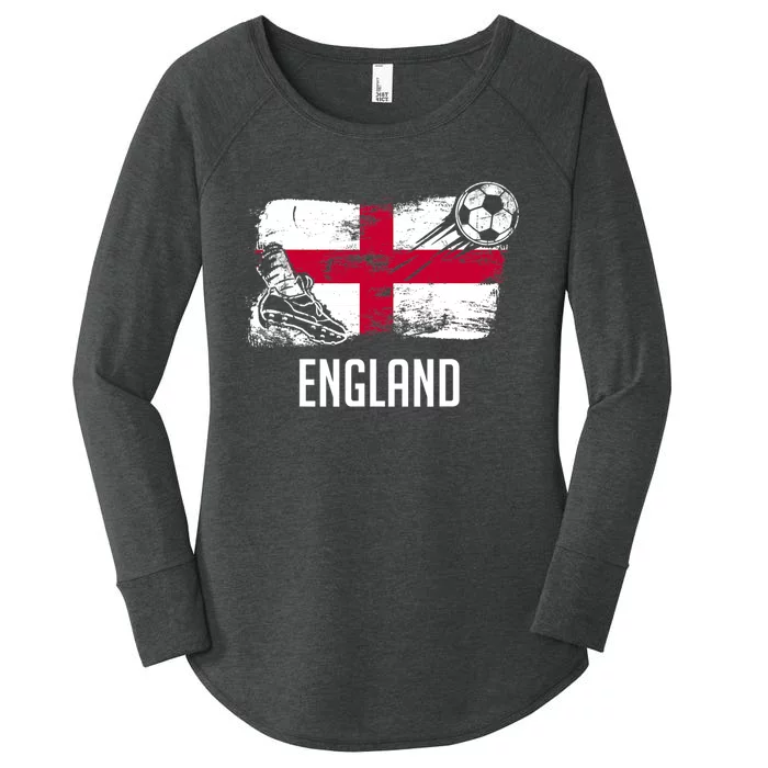 England Flag Jersey England Soccer Team England Women's Perfect Tri Tunic Long Sleeve Shirt