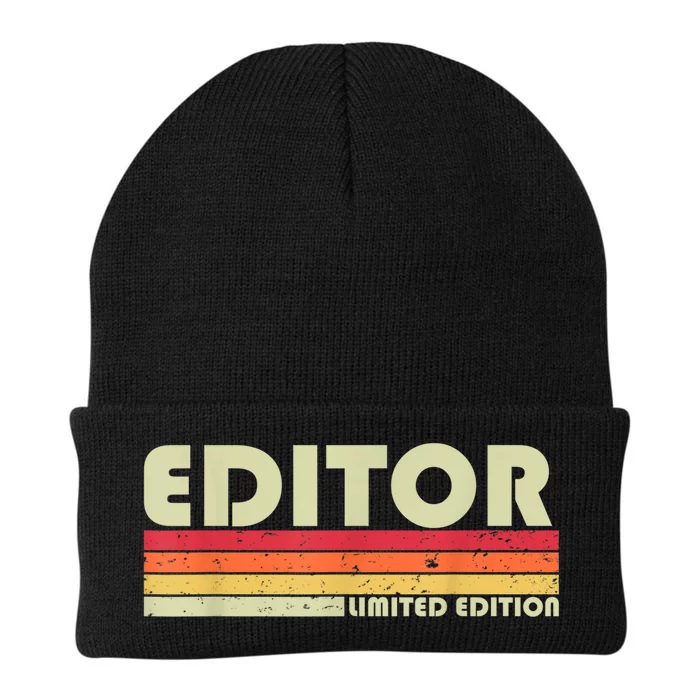 EDITOR Funny Job Title Profession Birthday Worker Idea Knit Cap Winter Beanie