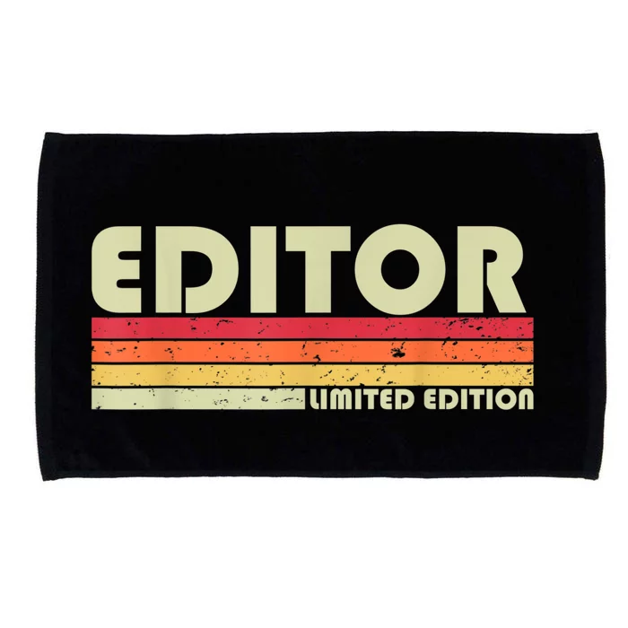 EDITOR Funny Job Title Profession Birthday Worker Idea Microfiber Hand Towel