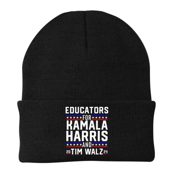 Educators For Kamala Harris Tim Walz 2024 For President Vp Knit Cap Winter Beanie