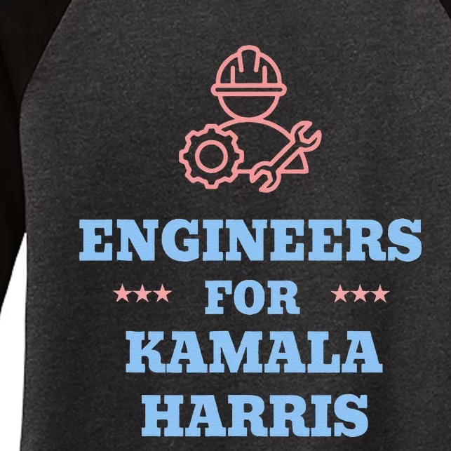 Engineers For Kamala Harris 2024 Change Breaking Barriers Women's Tri-Blend 3/4-Sleeve Raglan Shirt