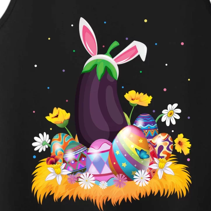 Eggplant Fruit Lover Easter Egg Funny Eggplant Easter Sunday Gift Performance Tank