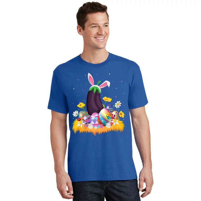 Eggplant Fruit Lover Easter Egg Funny Eggplant Easter Sunday Gift T-Shirt