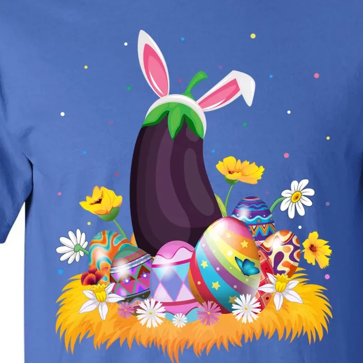 Eggplant Fruit Lover Easter Egg Funny Eggplant Easter Sunday Gift Tall T-Shirt