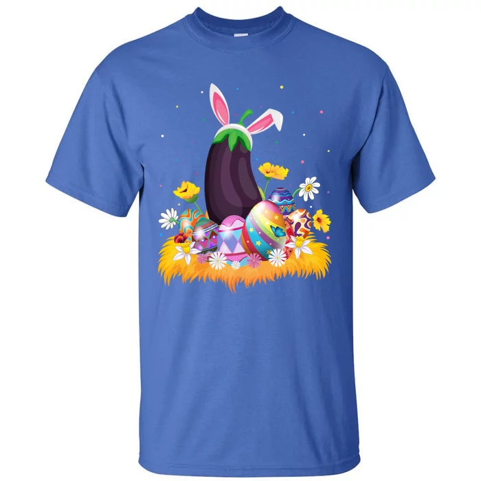 Eggplant Fruit Lover Easter Egg Funny Eggplant Easter Sunday Gift Tall T-Shirt