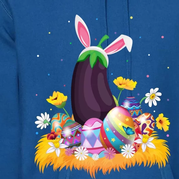 Eggplant Fruit Lover Easter Egg Funny Eggplant Easter Sunday Gift Premium Hoodie