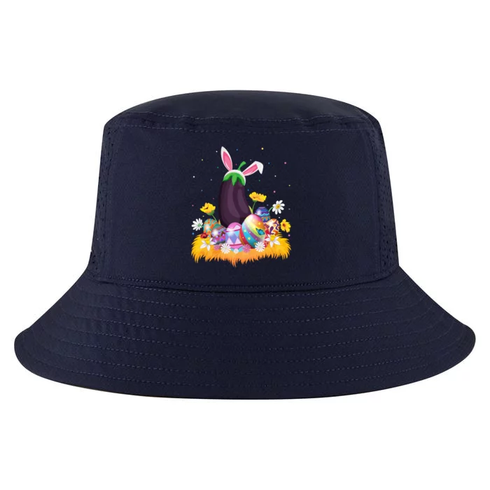 Eggplant Fruit Lover Easter Egg Funny Eggplant Easter Sunday Gift Cool Comfort Performance Bucket Hat