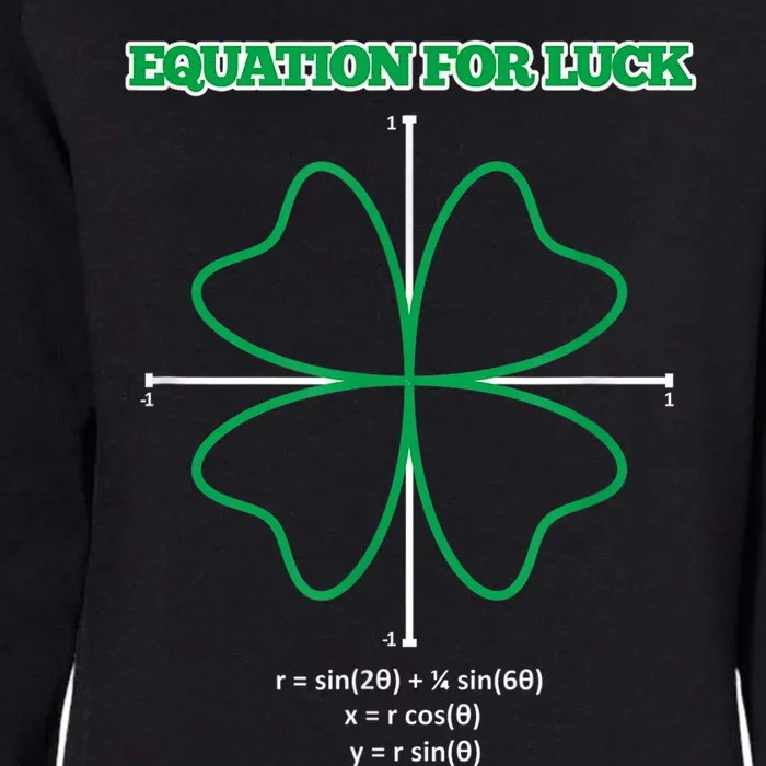 Equation for Luck Clover Irish Math Funny Teacher Gift Idea Womens California Wash Sweatshirt