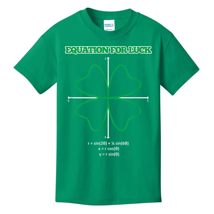 Equation for Luck Clover Irish Math Funny Teacher Gift Idea Kids T-Shirt