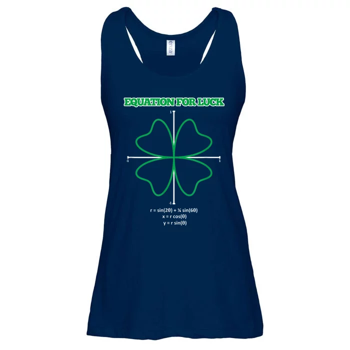 Equation for Luck Clover Irish Math Funny Teacher Gift Idea Ladies Essential Flowy Tank