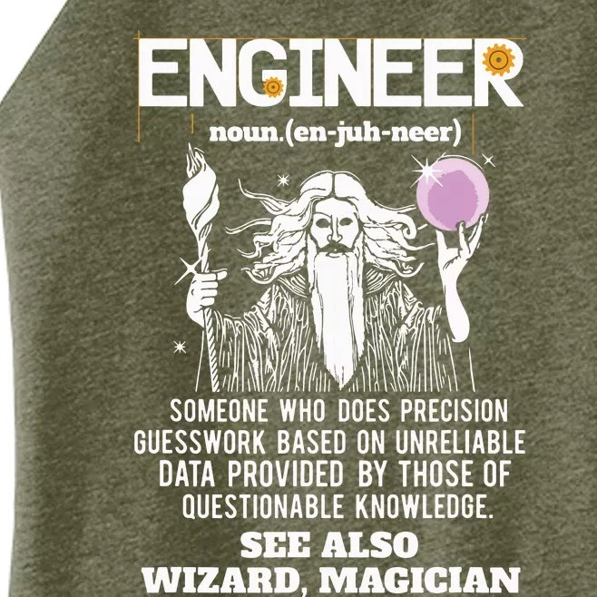 Engineer Funny Mechanical Civil Engineering Wizard Women’s Perfect Tri Rocker Tank