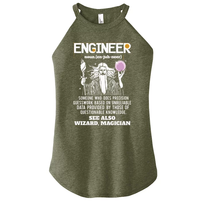 Engineer Funny Mechanical Civil Engineering Wizard Women’s Perfect Tri Rocker Tank