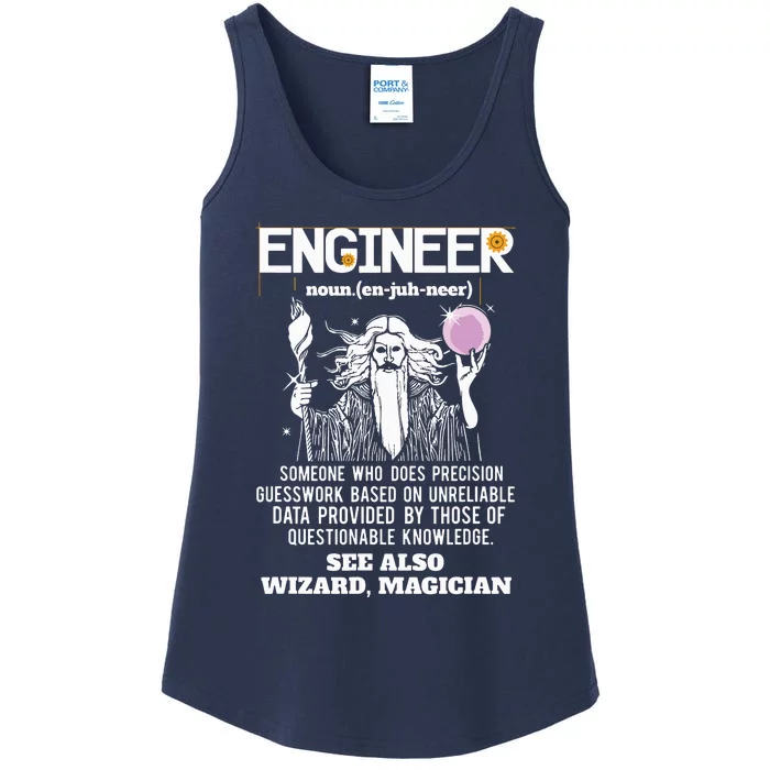 Engineer Funny Mechanical Civil Engineering Wizard Ladies Essential Tank