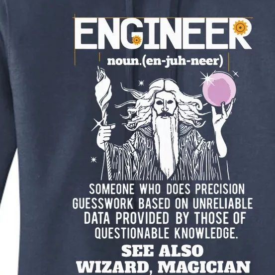 Engineer Funny Mechanical Civil Engineering Wizard Women's Pullover Hoodie