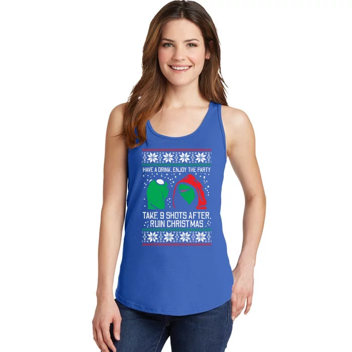 Evil Frog Meme Ugly Christmas Sweater Ruin Xmas Party Gift Ladies Essential Tank