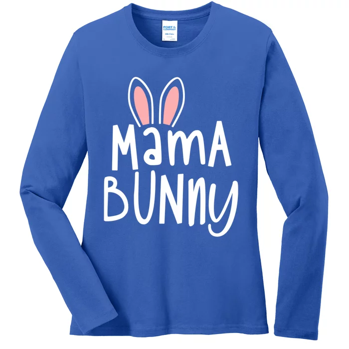 Easter Family Matching Outfits Pastel Color Mama Bunny Great Gift Ladies Long Sleeve Shirt