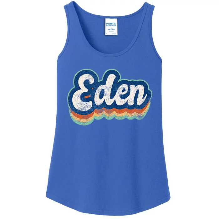 Eden First Name Girl Vintage Style 70s 80s Personalized Ladies Essential Tank