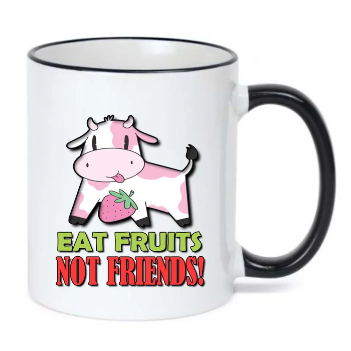 Eat Fruits Not Friends Gift Vegetarian Vegans Food Veganism Cool Gift Black Color Changing Mug