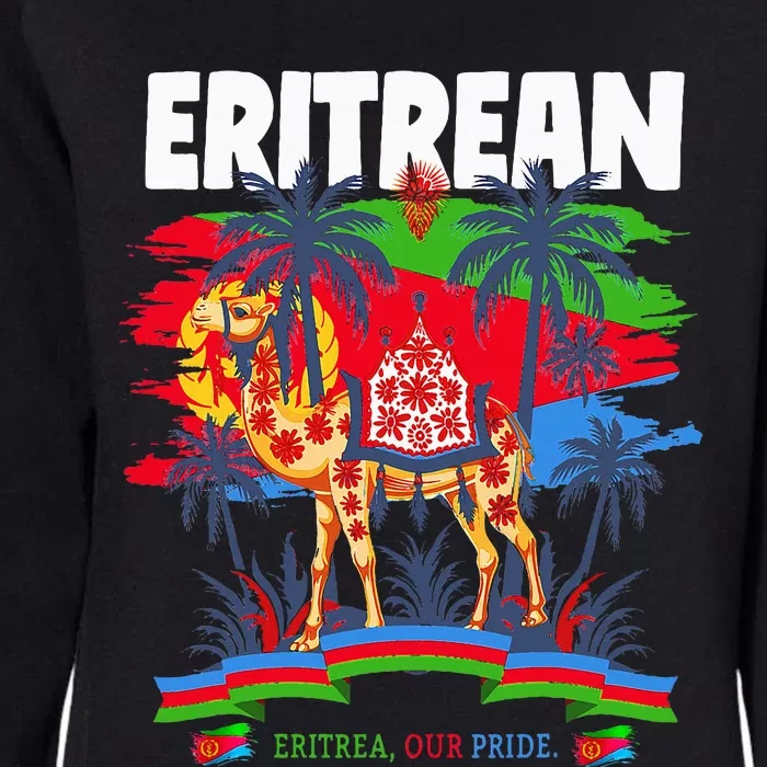 Eritrean Flag Outfit For Women & Camel Eritrea Flag Womens California Wash Sweatshirt