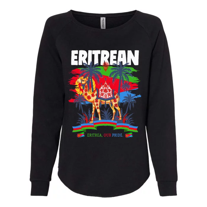 Eritrean Flag Outfit For Women & Camel Eritrea Flag Womens California Wash Sweatshirt