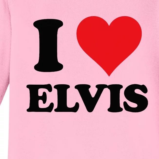 Elvis Fan Personalized Gift I Heart Elvis Customized Item Baby Long Sleeve Bodysuit