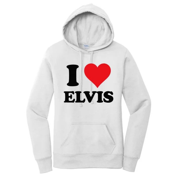 Elvis Fan Personalized Gift I Heart Elvis Customized Item Women's Pullover Hoodie