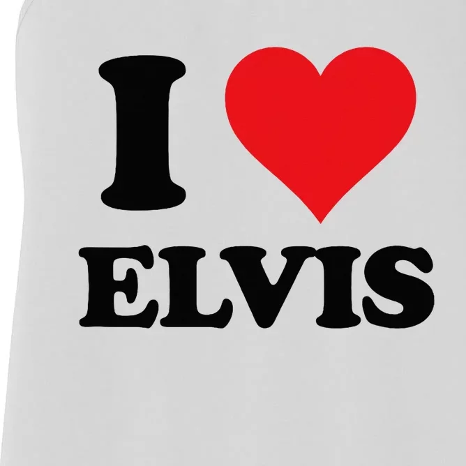 Elvis Fan Personalized Gift I Heart Elvis Customized Item Women's Racerback Tank