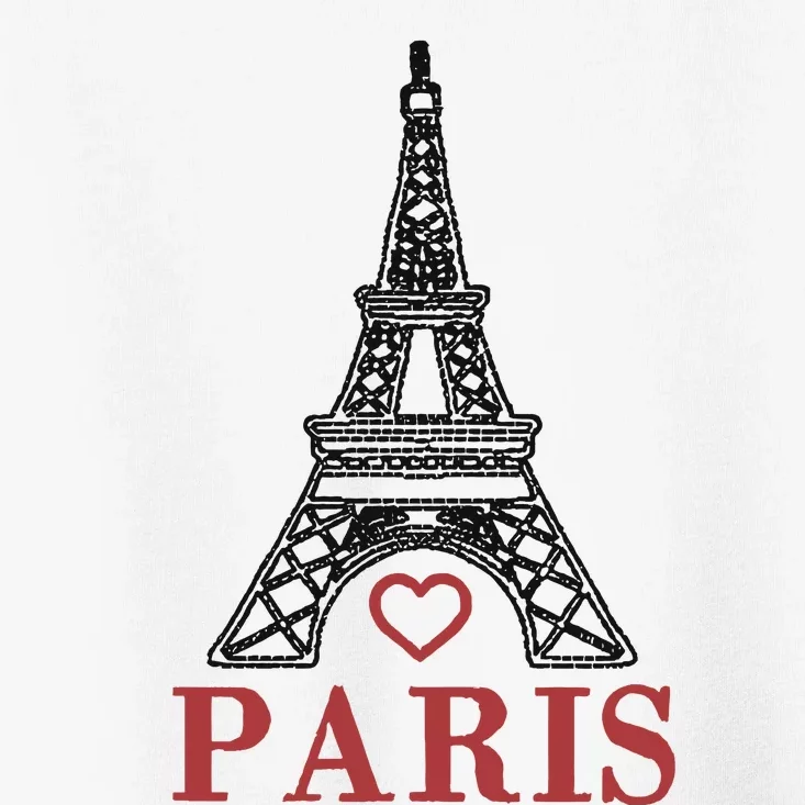 Embroidered France Paris Eiffel Tower Embroidery Toddler T-Shirt