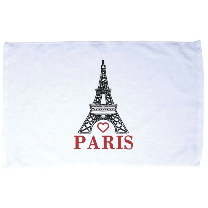 Embroidered France Paris Eiffel Tower Embroidery Microfiber Hand Towel