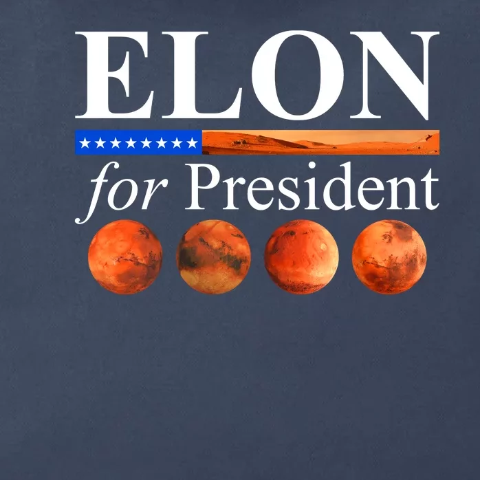 Elon For President USA Mars Flag Zip Tote Bag