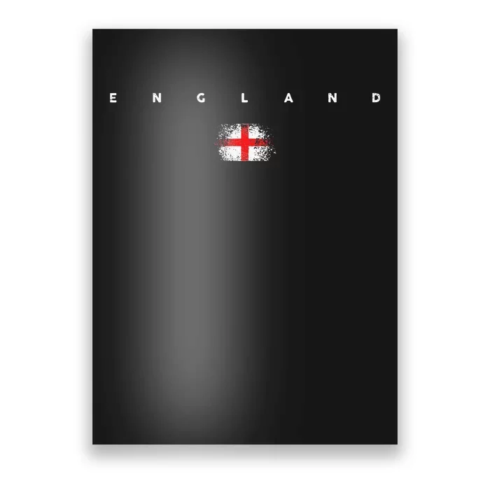 England Flag Pride Vintage Retro Soccer English Football Poster