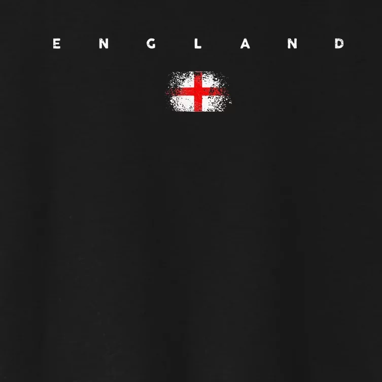 England Flag Pride Vintage Retro Soccer English Football Women's Crop Top Tee