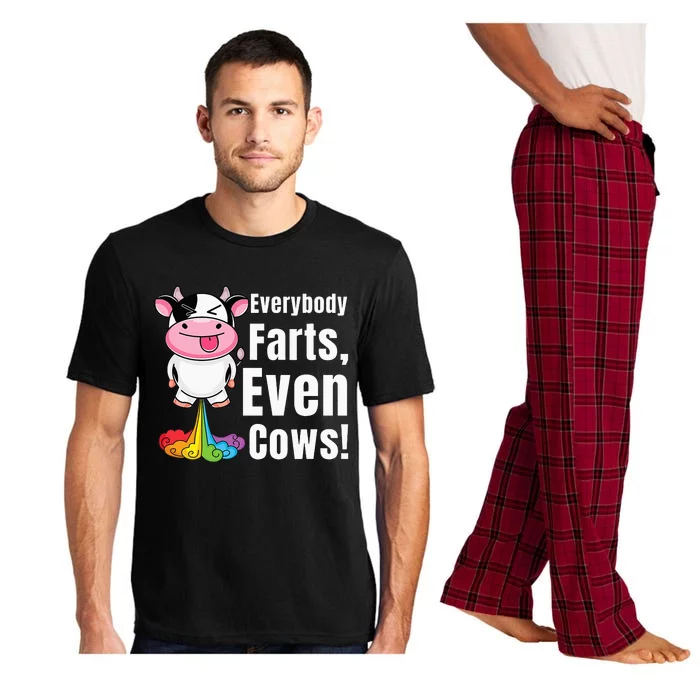 Everybody Farts Rainbow Farting Cow Funny Fart Pajama Set