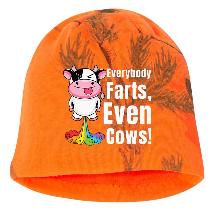 Everybody Farts Rainbow Farting Cow Kati - Camo Knit Beanie