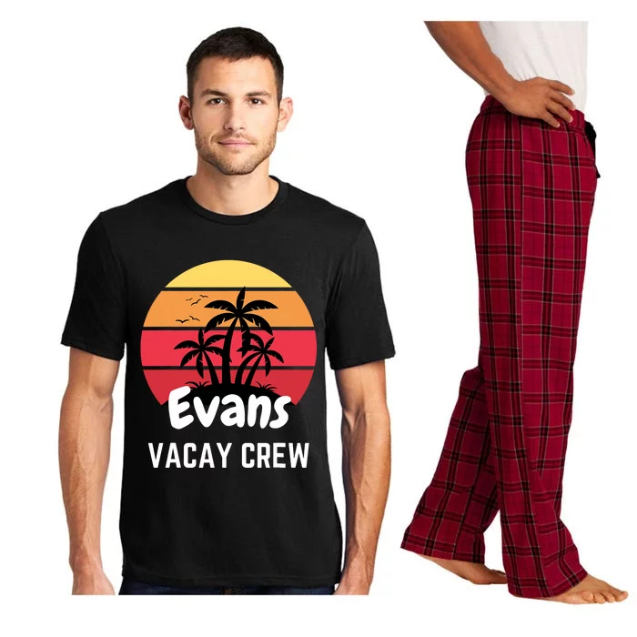 Evans Family Reunion Party Matching Family Vacation Vacay Pajama Set