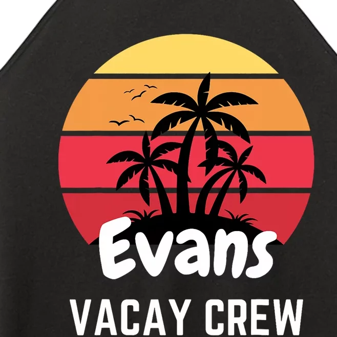 Evans Family Reunion Party Matching Family Vacation Vacay Women’s Perfect Tri Rocker Tank