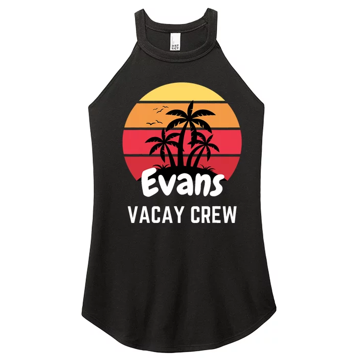 Evans Family Reunion Party Matching Family Vacation Vacay Women’s Perfect Tri Rocker Tank